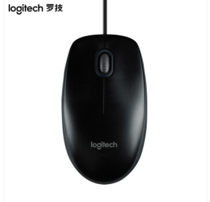 罗技(Logitech) M100r 有线鼠标 大手鼠标 商务办公鼠标 家用对称鼠标 企业采购 黑色 M&C37505